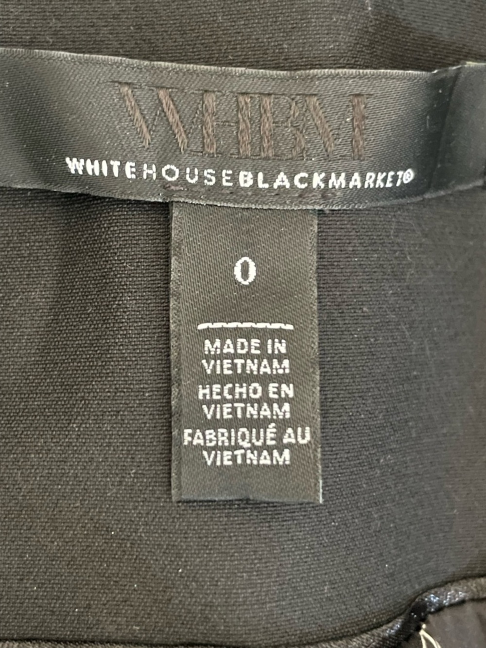 WHBM Editor Black Blazer Structured One-Button Size 0 - Picture 8 of 11